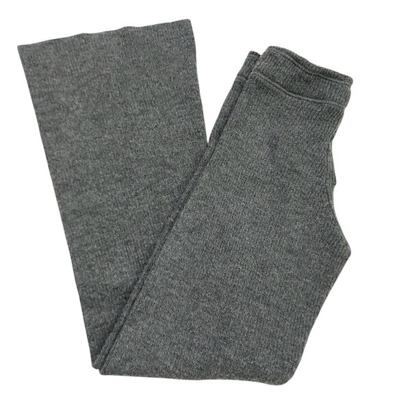 4TH Reckless Pants Womens 8 Gray Flared Ribbed Knitted Pull On Comfy Cozy Warm - Picture 4 of 12